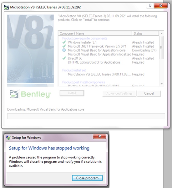 Prerequisites for Bentley Desktop Applications v8 11 07 03 27