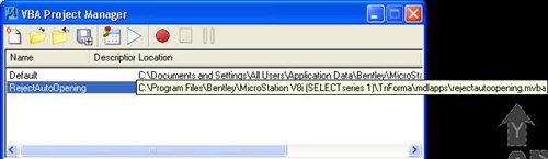 rejectautoopening in vba project manager