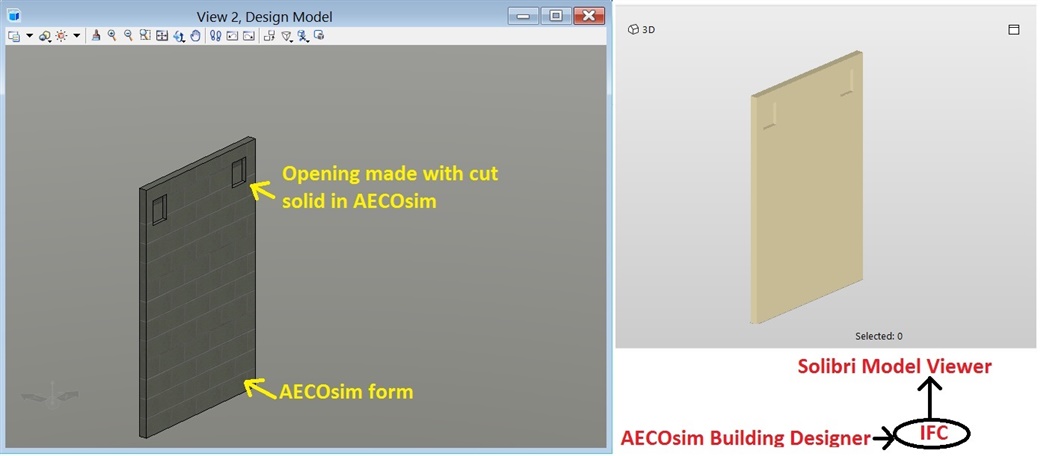 AECOsim Form IFC Exchange