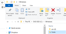 Windows font folder