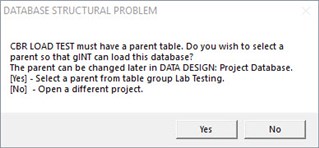 Database Structural Problem Error